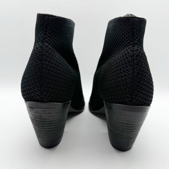 Eileen Fisher Womens Croft Bootie US 10 EU 40.5 Black Stretch Knit Open-Toe NWOB - Picture 9 of 12